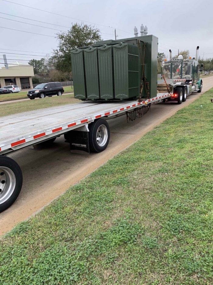 the 3MW transformers are delivered
