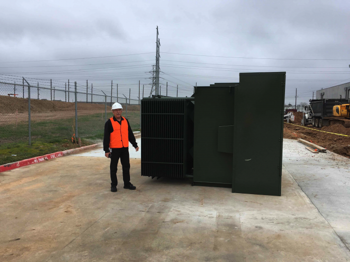 the transformers convert 33,000V 3phase power into 415V 3phase power