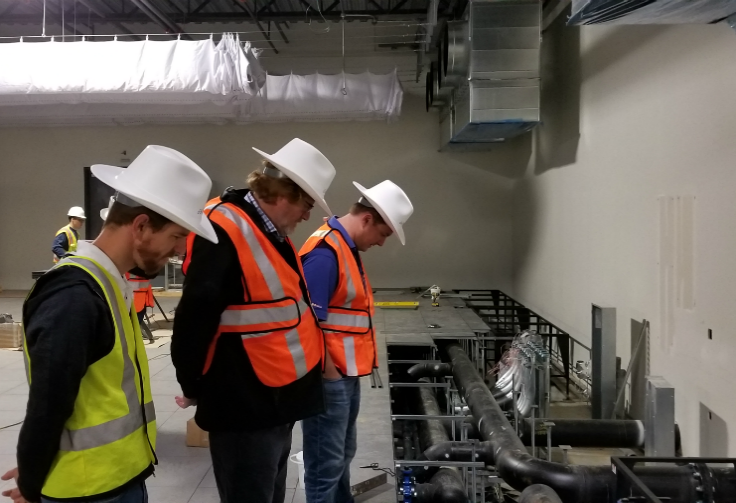 MD Matt Lamont inspects pipes in Houston